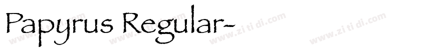 Papyrus Regular字体转换